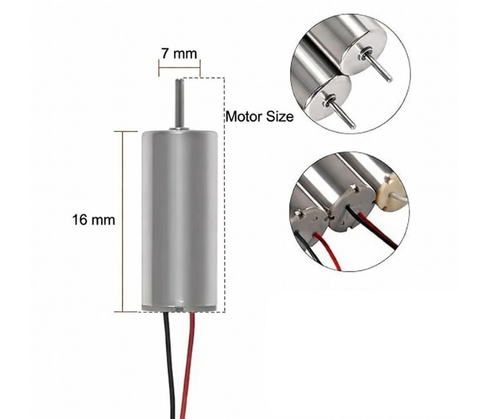 4 Pieces High Speed 3.7V DC Coreless Micro Motor for Drone & DIY Projects 7X16 MM