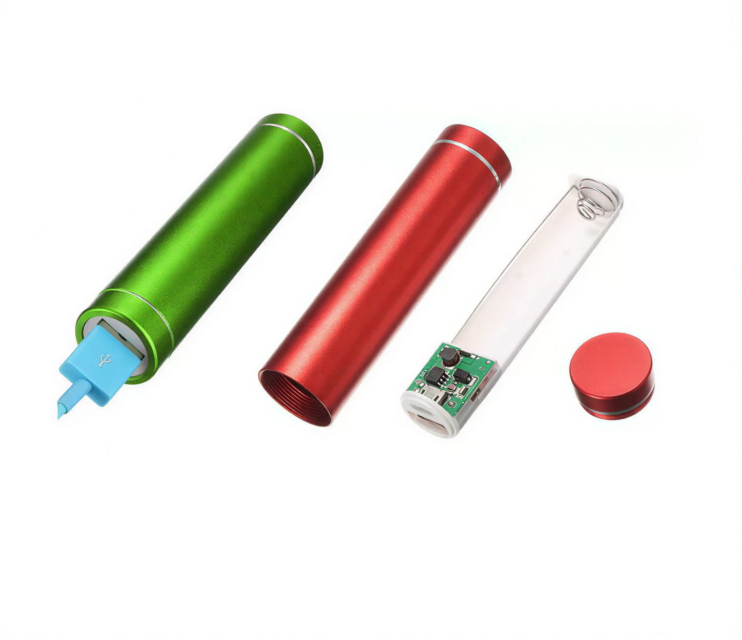 Mini Power Bank Case + 18650, 2200 mAh Battery Combo Rechargeable Fast Backup black color